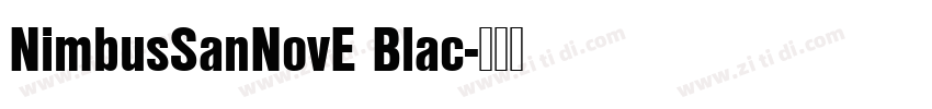 NimbusSanNovE Blac字体转换